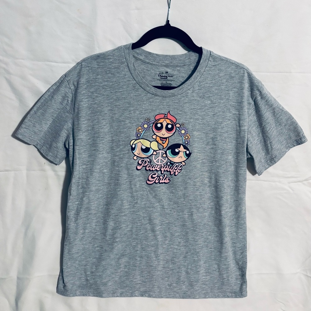 Cartoon Network Gray Short Sleeve Tee Shirt Power Puff Girls XL